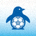 企鹅直播底部logo，绿色企鹅图标